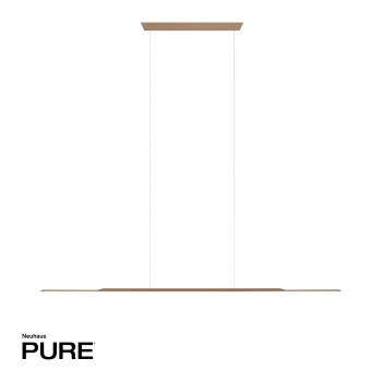 Lustra LED PURE SURFACE maro Zuma Line 2301-97, 125x2.5 cm, 21W