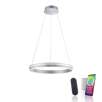Lustra LED Q-VITO otel Zuma Line 8411-55, D59 cm, 44W