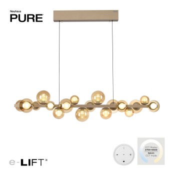 Lustra LED PURE E-POPUP auriu Zuma Line 2557-97, 120x29.5 cm, 45W