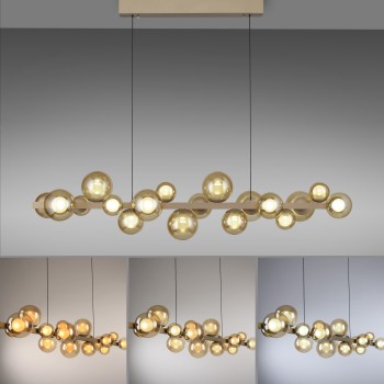 Lustra LED PURE E-POPUP auriu Zuma Line 2557-97, 120x29.5 cm, 45W