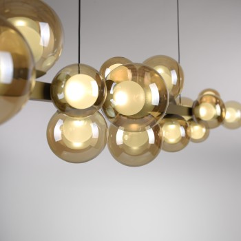 Lustra LED PURE E-POPUP auriu Zuma Line 2557-97, 120x29.5 cm, 45W