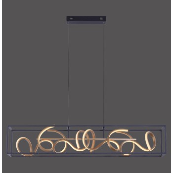 Lustra LED SELINA negru Zuma Line 2416-18, 110x20 cm, 45W
