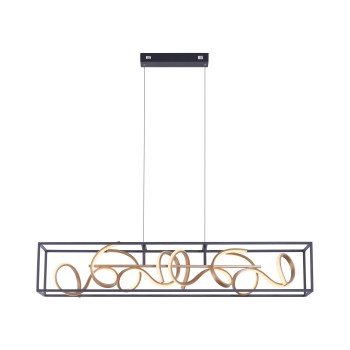 Lustra LED SELINA negru Zuma Line 2416-18, 110x20 cm, 45W