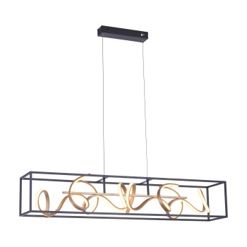 Lustra LED SELINA negru Zuma Line 2416-18, 110x20 cm, 45W
