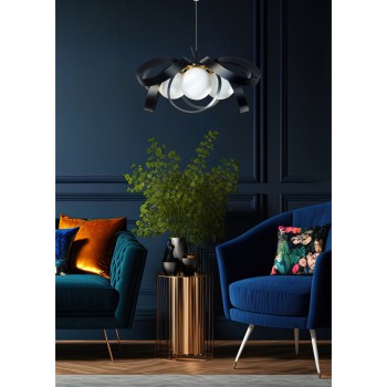 Lustra NELA negru Zuma Line 1139, D65 cm, 4xE14