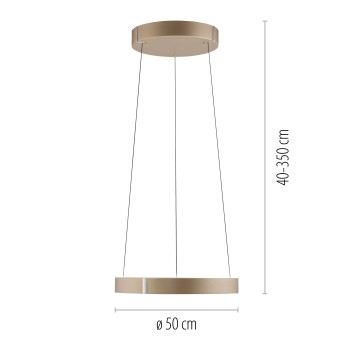 Lustra LED PURE E-CLIPSE maro Zuma Line 2560-97, D50 cm, 20W