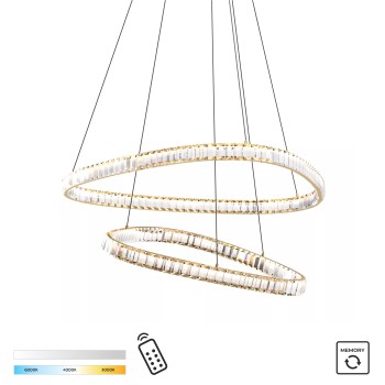 Lustra LED ATHESA auriu Zuma Line MD3169-2-3GT, D80 cm, 38W