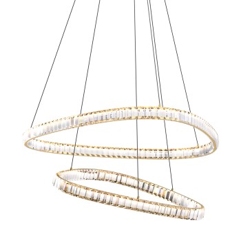 Lustra LED ATHESA auriu Zuma Line MD3169-2-3GT, D80 cm, 38W
