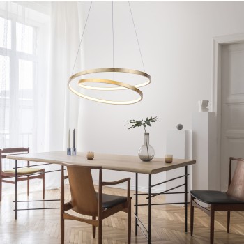 Lustra LED ROMAN auriu Zuma Line 2472-12, D55 cm, 32W
