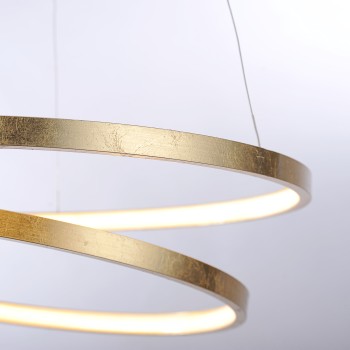 Lustra LED ROMAN auriu Zuma Line 2472-12, D55 cm, 32W