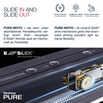 Lustra LED PURE-MOTO alama mata Zuma Line 2525-60, 200x5.5 cm, 45W