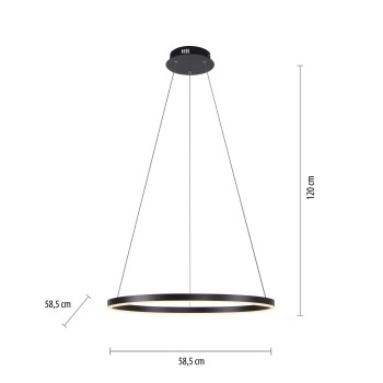 Lustra LED RITUS antracit Zuma Line 15394-13, 120x58.5 cm, 31.5W