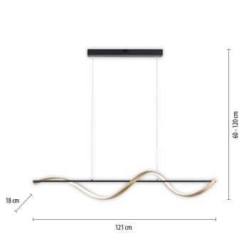 Lustra LED Q-SWING alama mata Zuma Line 2385-13, 121x18 cm, 28W