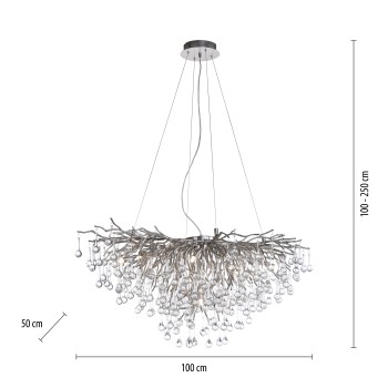 Lustra ICICLE otel Zuma Line 2192-55, 100x50 cm, 10xG9