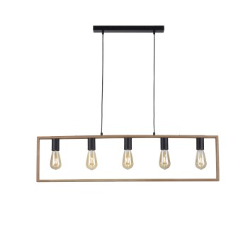 Lustra FRANKY negru Zuma Line 15653-18, 120x6 cm, 5xE27