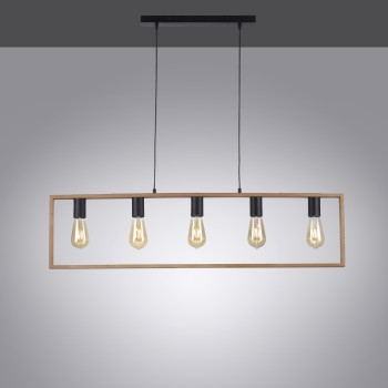 Lustra FRANKY negru Zuma Line 15653-18, 120x6 cm, 5xE27