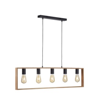 Lustra FRANKY negru Zuma Line 15653-18, 120x6 cm, 5xE27