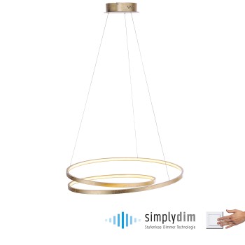 Lustra LED ROMAN auriu Zuma Line 2474-12, D72 cm, 46W
