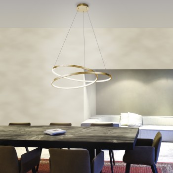 Lustra LED ROMAN auriu Zuma Line 2474-12, D72 cm, 46W