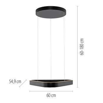 Lustra LED Q-STRETTO negru Zuma Line 2690-18, 60x54.9 cm, 61W