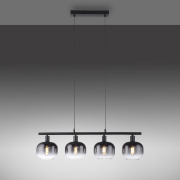 Lustra ZEA negru Zuma Line 15421-18, 120x14 cm, 4xE14