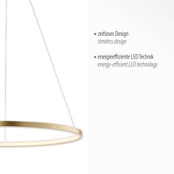 Lustra LED CIRCLE auriu Zuma Line 11524-12, D60 cm, 33W