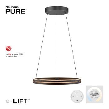 Lustra LED PURE E-LOOP negru Zuma Line 2551-18, D70.1 cm, 22W