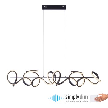 Lustra LED CURLS negru Zuma Line 19033-18, 99x21 cm, 45W