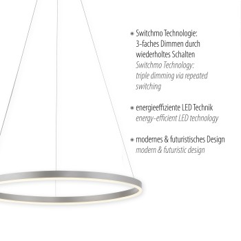 Lustra LED RITUS aluminiu Zuma Line 15394-95, 120x58.5 cm, 31.5W