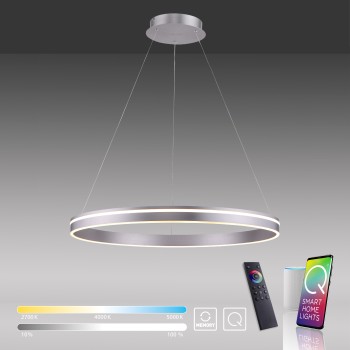 Lustra LED Q-VITO argintiu Zuma Line 8412-55, D79.4 cm, 65W