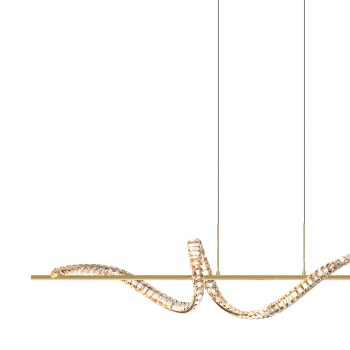 Lustra LED ATHESA auriu Zuma Line MD3170-1-3GT, 150x28 cm, 26W