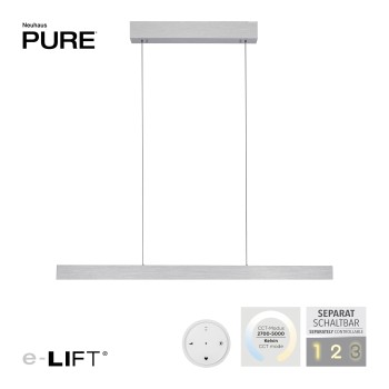 Lustra LED PURE E-MOTION aluminiu Zuma Line 2570-95, 120x8.2 cm, 45W