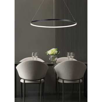Lustra LED HORIK negru Zuma Line PEN89424-90BK, D90 cm, 40W