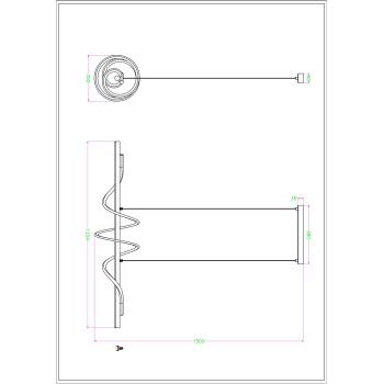Lustra LED VELENNE auriu Zuma Line P241249402, 120.4x30 cm, 40W
