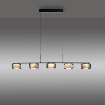Lustra LED RIKA negru Zuma Line 2116-18, 119x15 cm, 42W