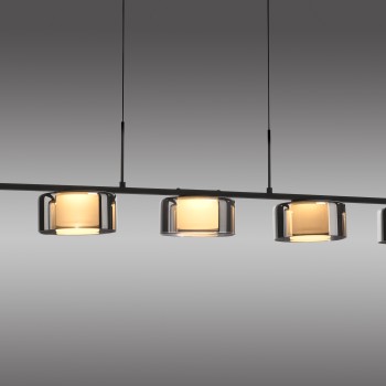 Lustra LED RIKA negru Zuma Line 2116-18, 119x15 cm, 42W