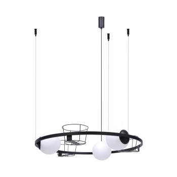 Lustra PLANT negru Zuma Line 5005, D78 cm, 3xE27