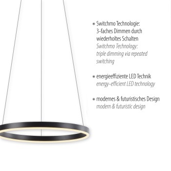 Lustra LED RITUS antracit Zuma Line 15393-13, 120x39.3 cm, 23.5W