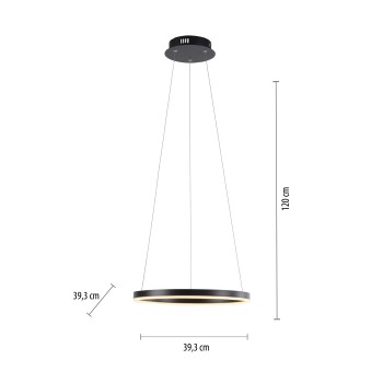 Lustra LED RITUS antracit Zuma Line 15393-13, 120x39.3 cm, 23.5W