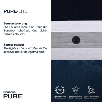 Lustra LED PURE-LITE argintiu Zuma Line 8375-55, 100x6 cm, 27W