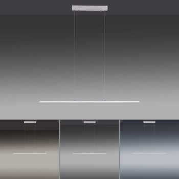 Lustra LED PURE-LITE argintiu Zuma Line 8375-55, 100x6 cm, 27W