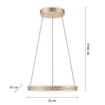 Lustra LED PURE E-LOOP alama mata Zuma Line 2551-60, D70.1 cm, 53W