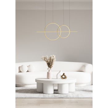 Lustra LED CHOLET auriu francez Zuma Line MD7358-2A-3GT, 110x8 cm, 34W