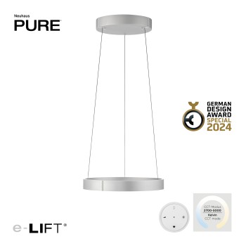 Lustra LED PURE E-CLIPSE aluminiu Zuma Line 2560-95, D50 cm, 51W