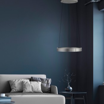 Lustra LED PURE E-CLIPSE aluminiu Zuma Line 2560-95, D50 cm, 51W