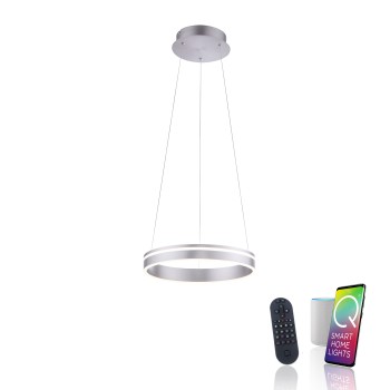 Lustra LED Q-VITO otel Zuma Line 8410-55, D40 cm, 33W