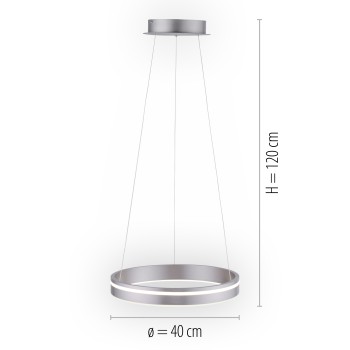 Lustra LED Q-VITO otel Zuma Line 8410-55, D40 cm, 33W
