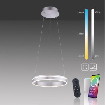 Lustra LED Q-VITO otel Zuma Line 8410-55, D40 cm, 33W