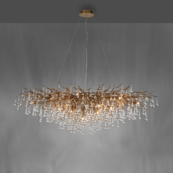 Lustra ICICLE alama antichizata Zuma Line 2031-11, 150x75 cm, 15xG9