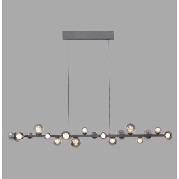 Lustra LED PURE E-POPUP gri Zuma Line 2558-15, 180x29.5 cm, 1.8W